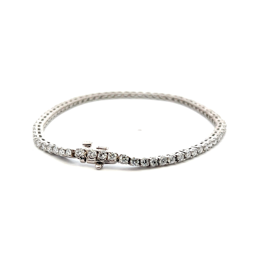 Sterling Silver 3.00CTW Lab-Grown Diamond Tennis Bracelet