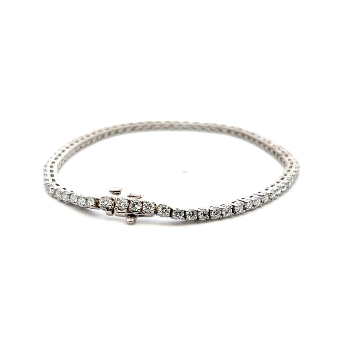 Sterling Silver 3.00CTW Lab-Grown Diamond Tennis Bracelet