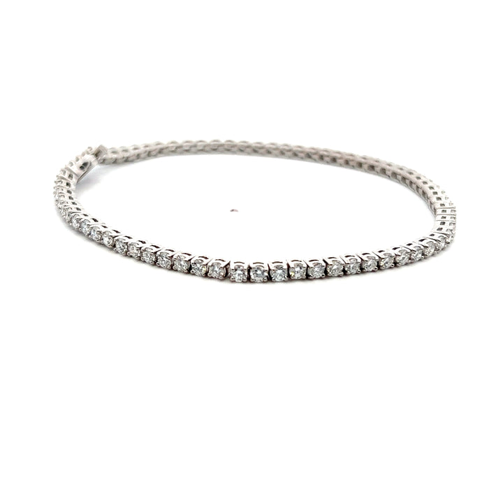 Sterling Silver 3.00CTW Lab-Grown Diamond Tennis Bracelet