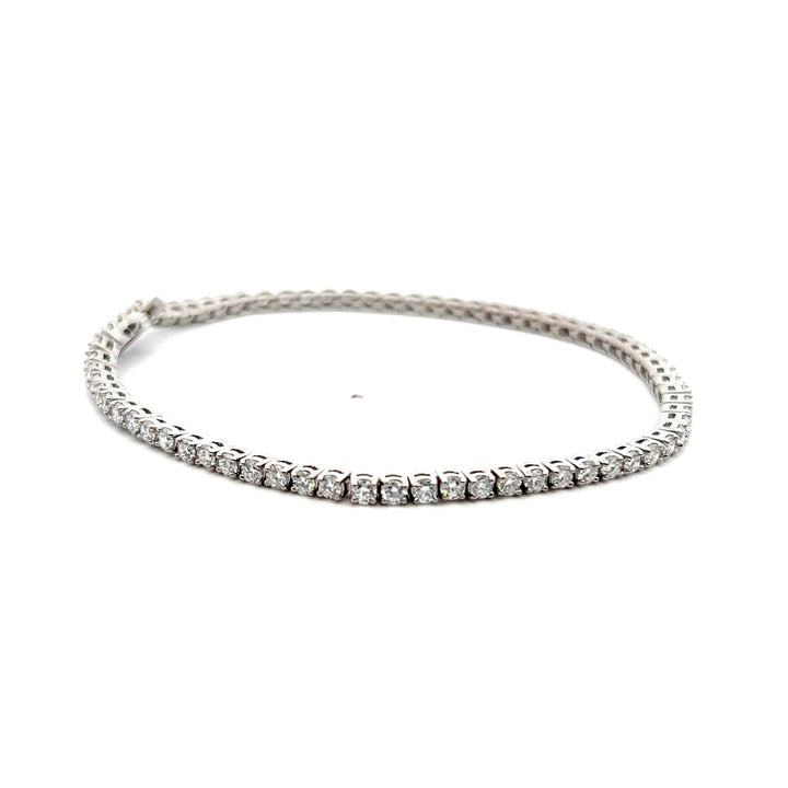 Sterling Silver 3.00CTW Lab-Grown Diamond Tennis Bracelet