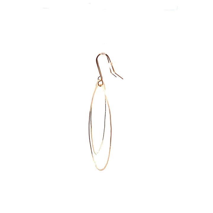 Yellow Gold Filled Large Oval Dangle Earrings