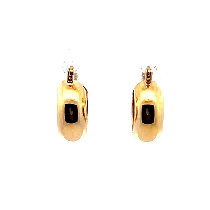 Estate 14K Yellow Gold Huggie Hoop Earrings