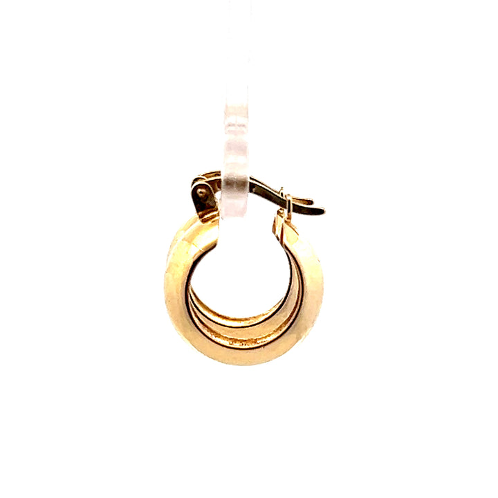 Estate 14K Yellow Gold Huggie Hoop Earrings
