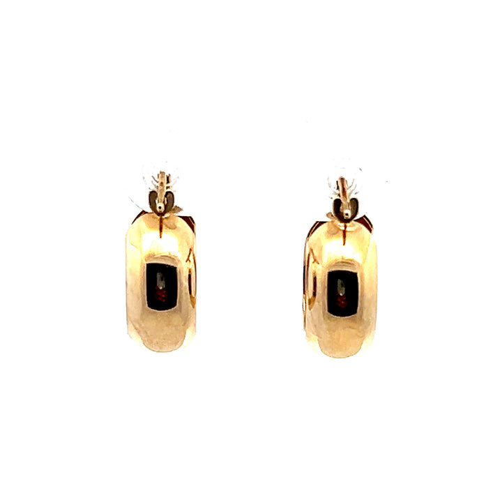 Estate 14K Yellow Gold Huggie Hoop Earrings