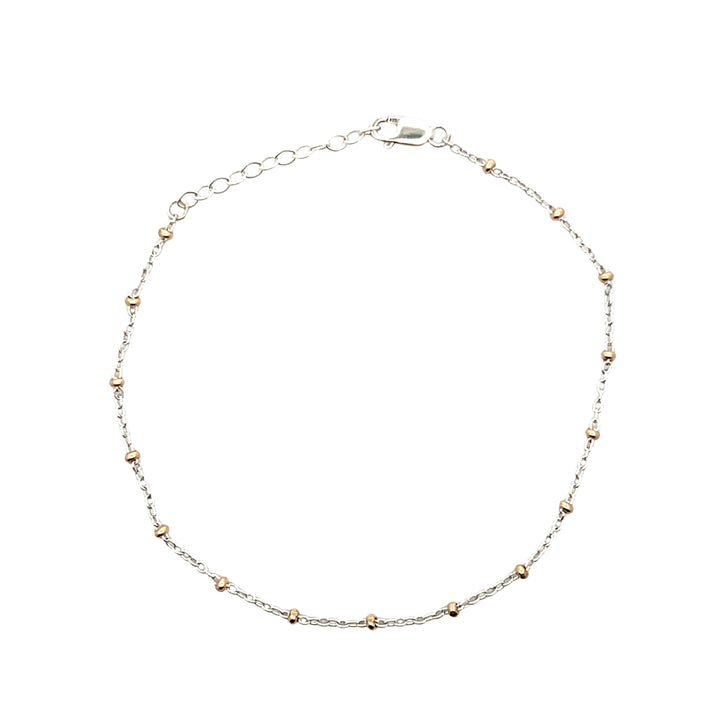 Sterling Silver & 14K Yellow Gold Filled Satellite Chain Bracelet