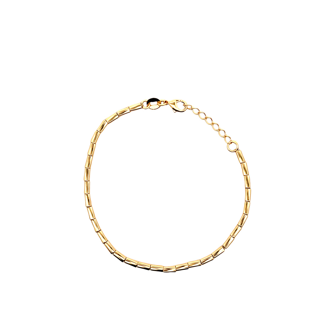 14K Yellow Gold Filled Tube Bead Bracelet