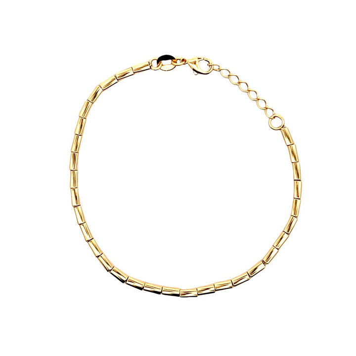 14K Yellow Gold Filled Tube Bead Bracelet