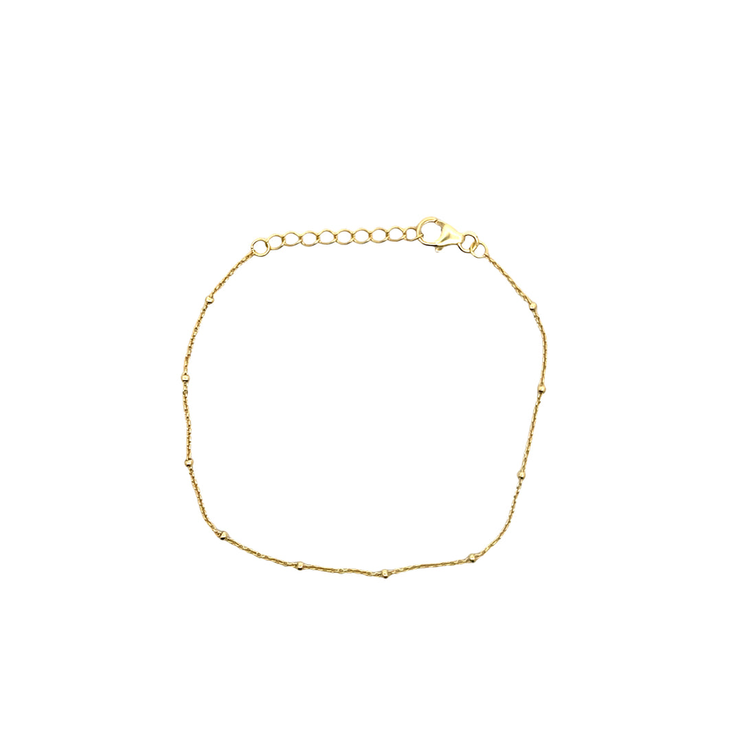 14K Yellow Gold Vermeil Satellite Chain Bracelet