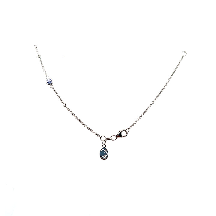 14K White Gold Effy Tanzanite & Diamond Station Necklace