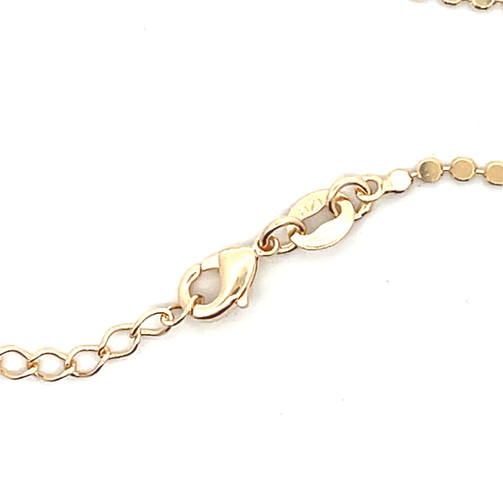 14K Yellow Gold Filled Flat Disc Bracelet