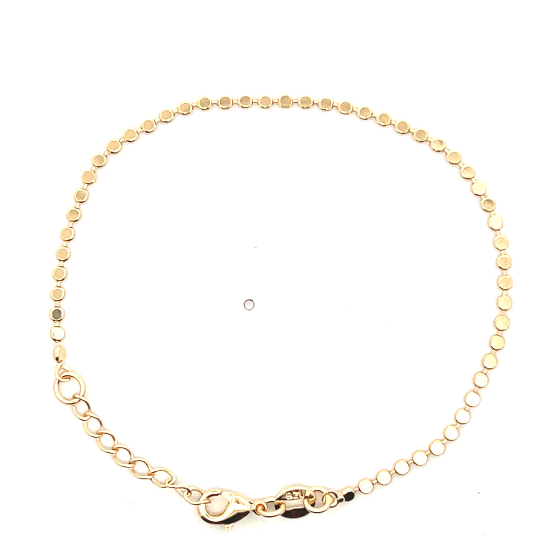 14K Yellow Gold Filled Flat Disc Bracelet