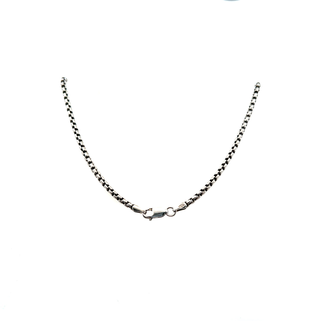 Estate Sterling Silver Popcorn Chain Necklace
