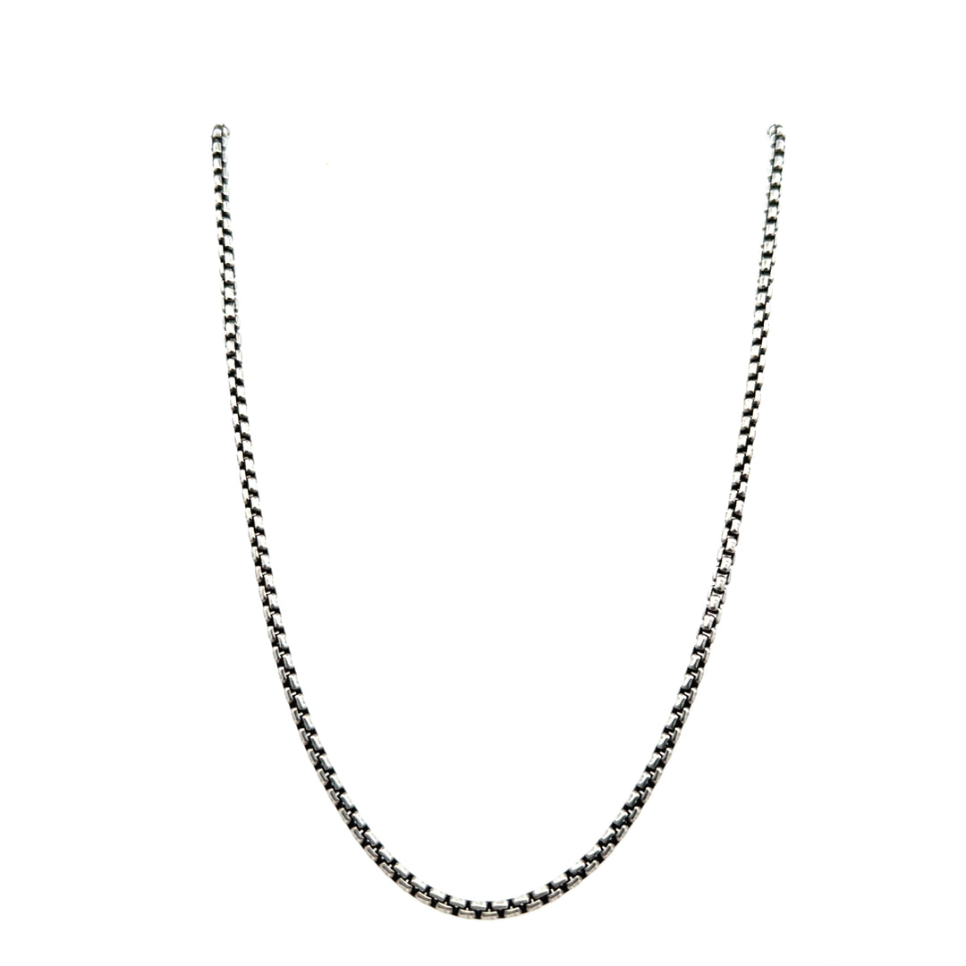 Estate Sterling Silver Popcorn Chain Necklace