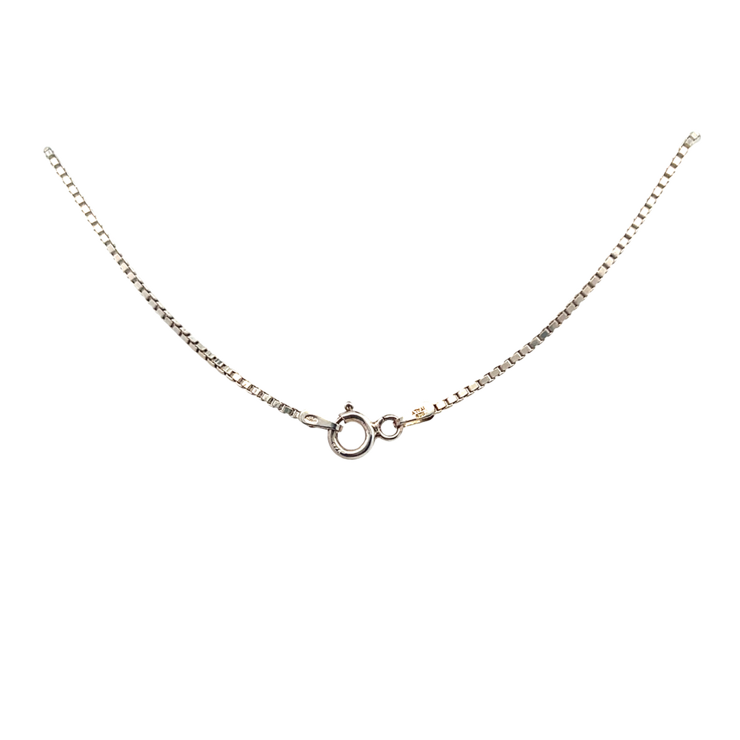 Estate Sterling Silver Box Link Chain Necklace