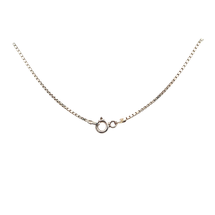 Estate Sterling Silver Box Link Chain Necklace