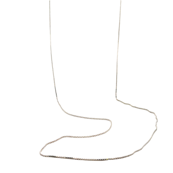Estate Sterling Silver Box Link Chain Necklace