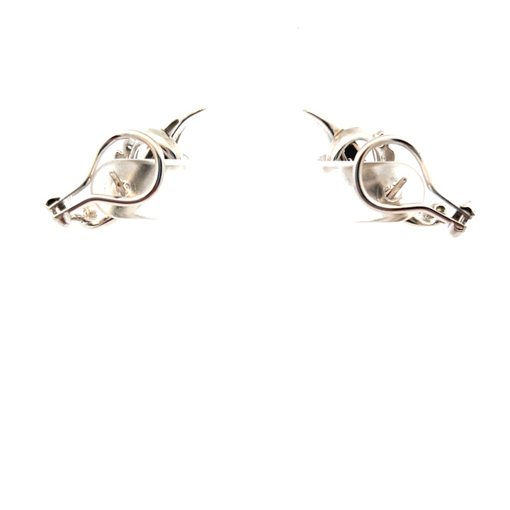 Estate 14KT White Gold Diamond Spray Earrings, ca. 1950's