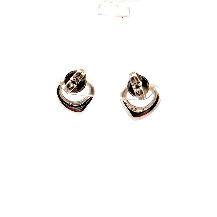 Estate Sterling Silver Elsa Peretti for Tiffany & Co. Heart Studs