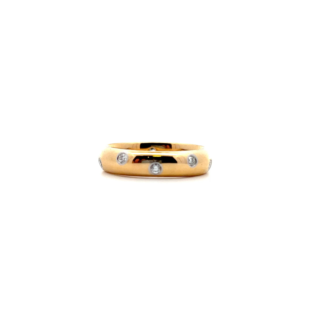 Estate 18KT Yellow Gold Tiffany & Co. "Etoile" Diamond Band