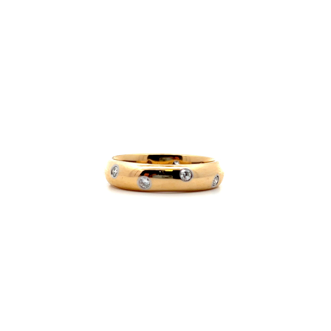 Estate 18KT Yellow Gold Tiffany & Co. "Etoile" Diamond Band