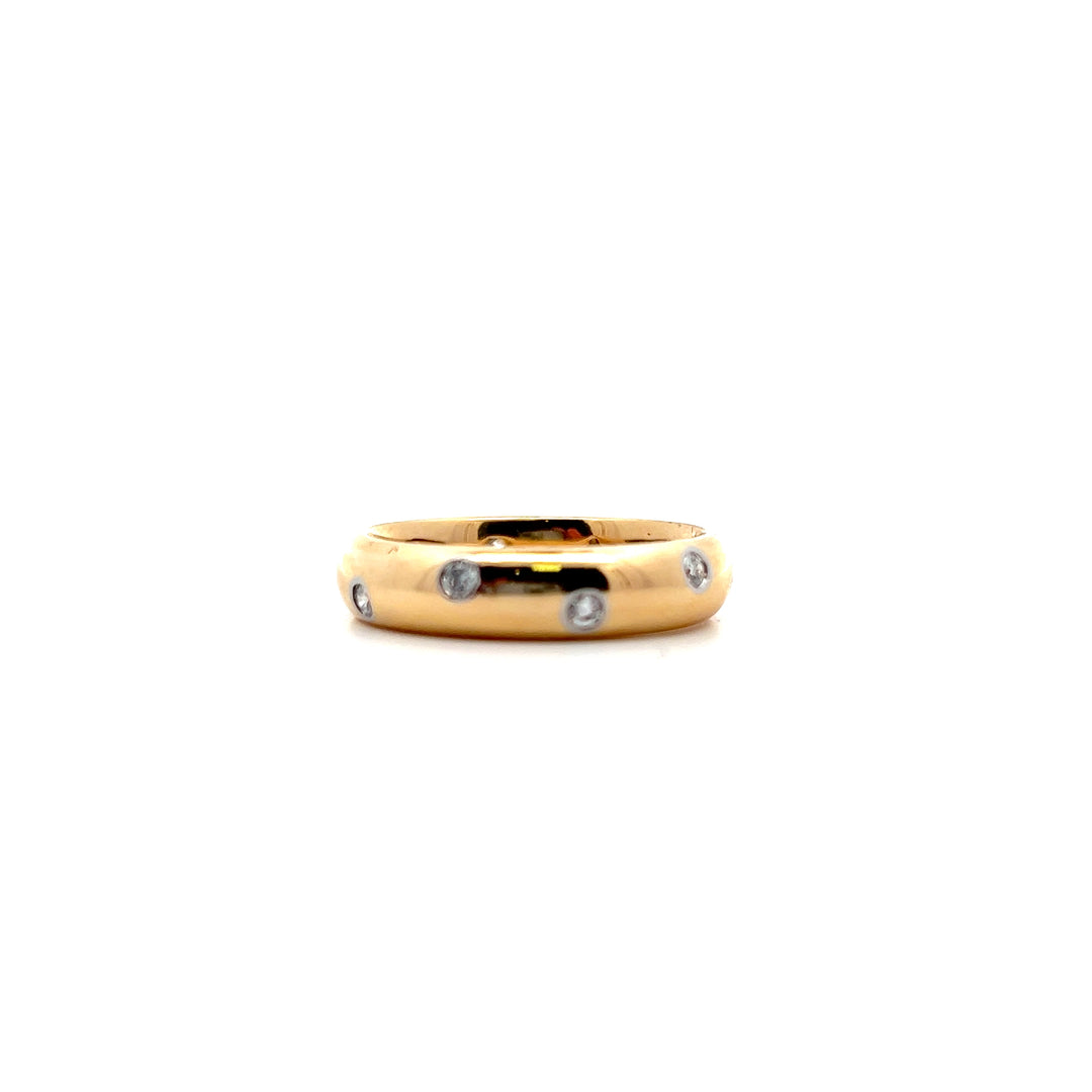 Estate 18KT Yellow Gold Tiffany & Co. "Etoile" Diamond Band