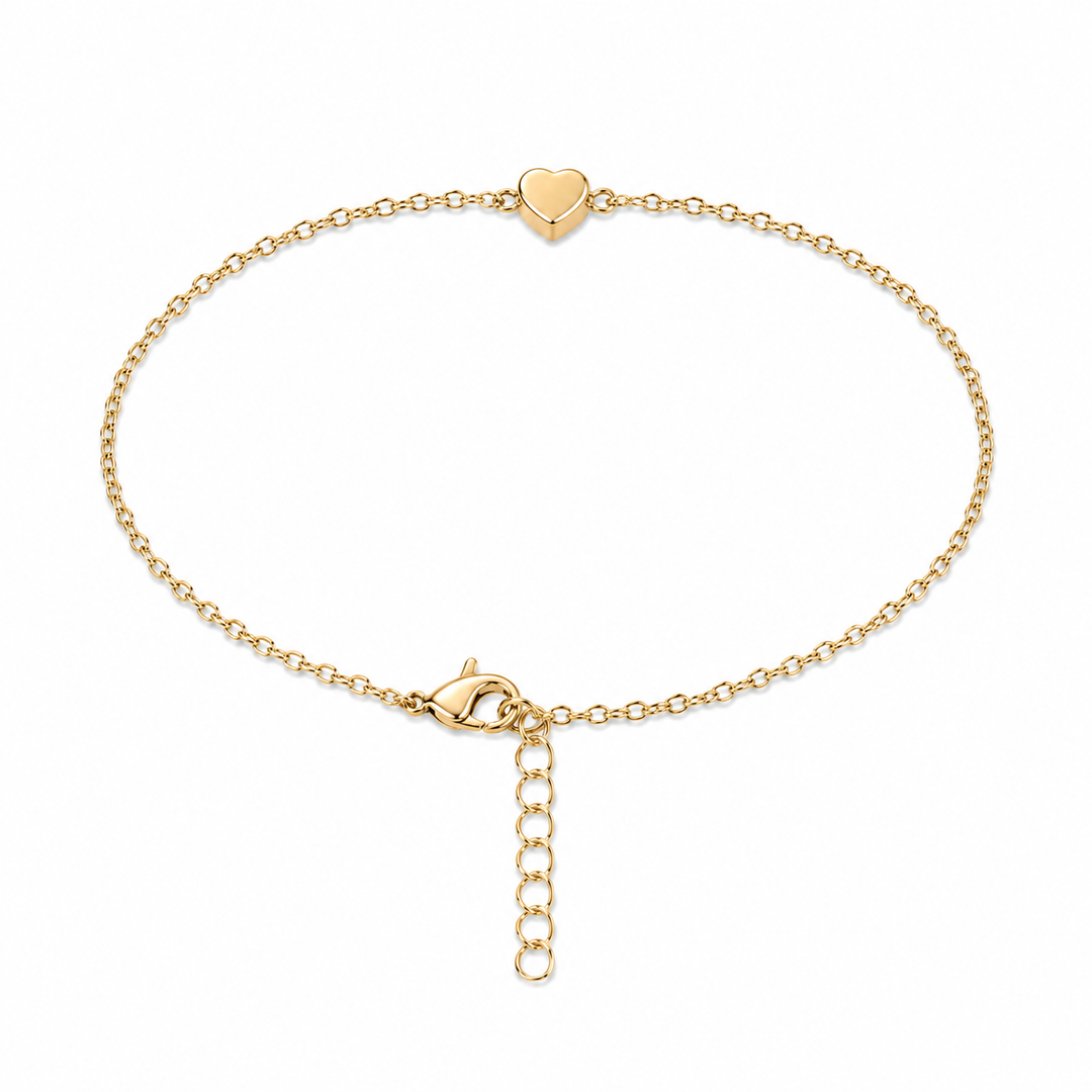 14K Yellow Gold Filled Mini Heart Bracelet