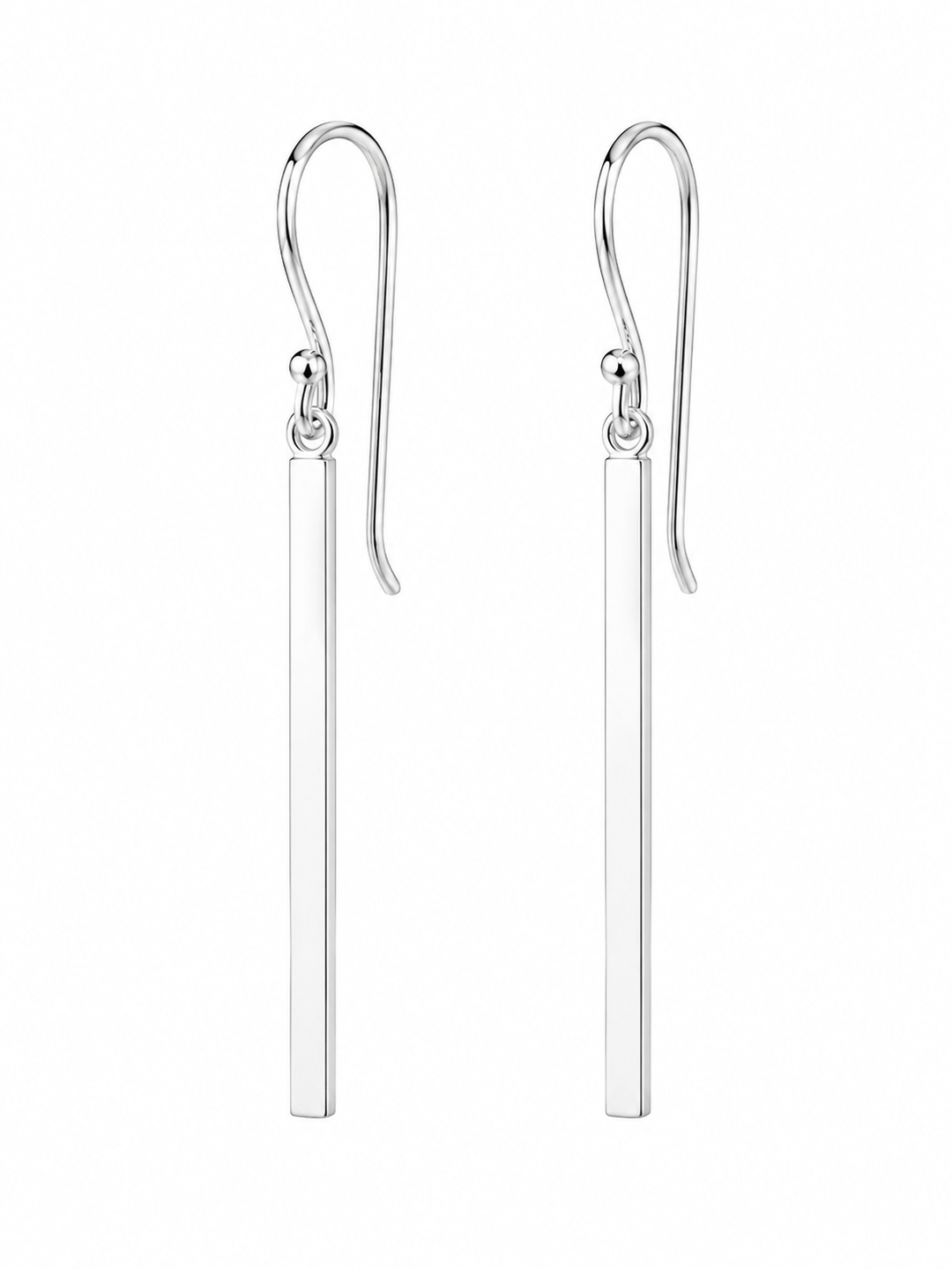 Sterling Silver 1.5" Bar Drop Earrings