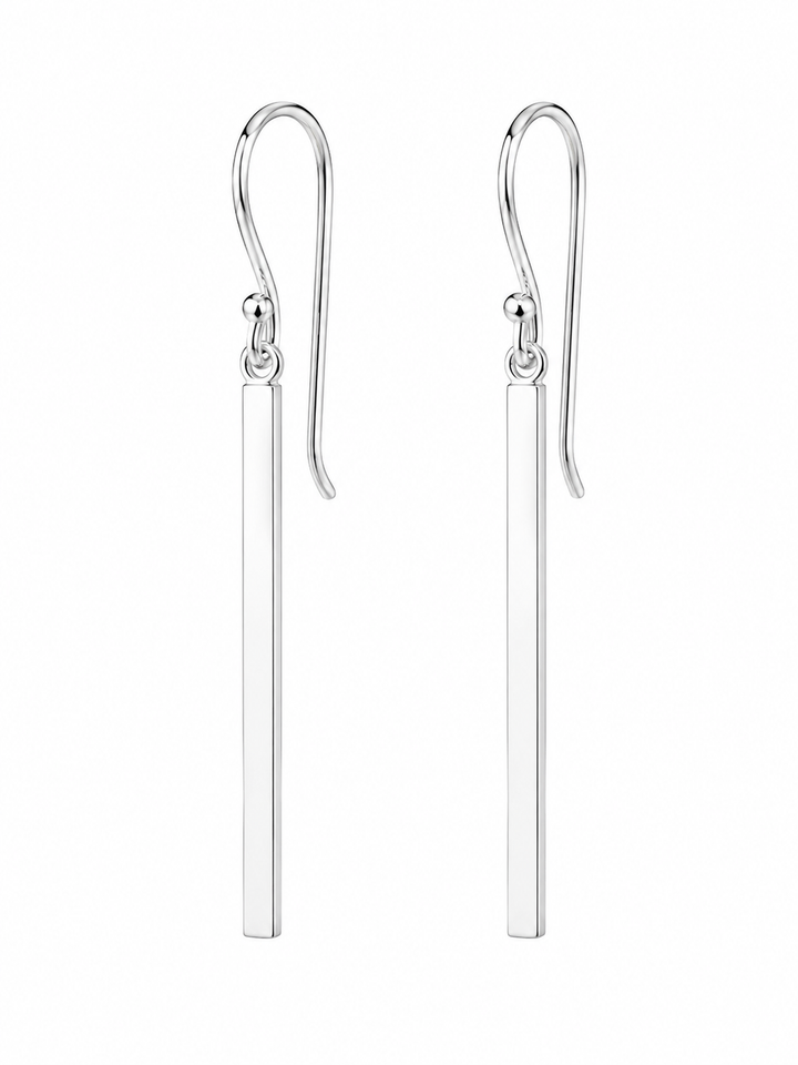 Sterling Silver 1.5" Bar Drop Earrings