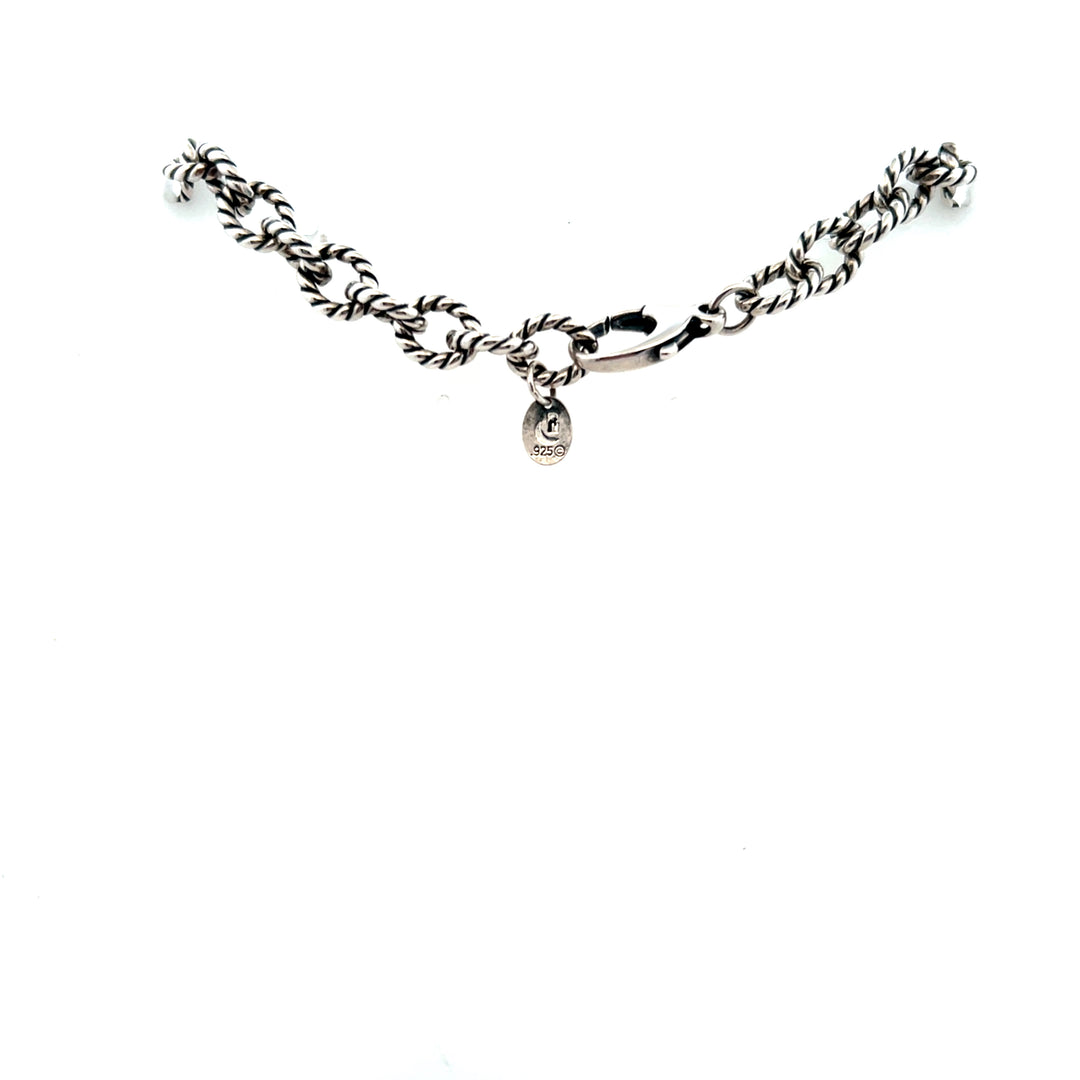 Estate Sterling Silver Carolyn Pollack Relios Twisted Link Chain Necklace