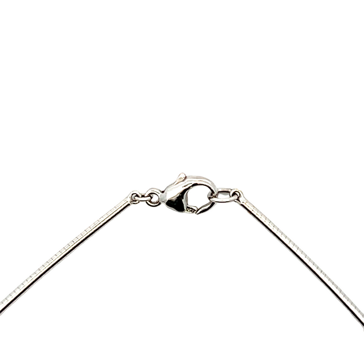 18KT White Gold Mikimoto Pink Sapphire & Black Pearl Pendant Necklace