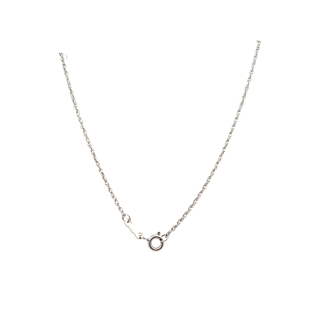 Estate Sterling Silver Diamond Panda Pendant Necklace