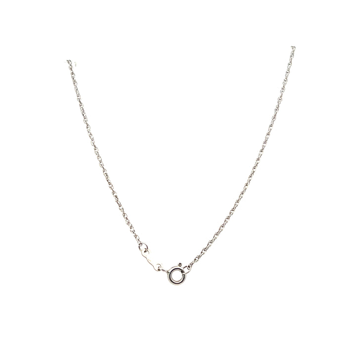 Estate Sterling Silver Diamond Panda Pendant Necklace