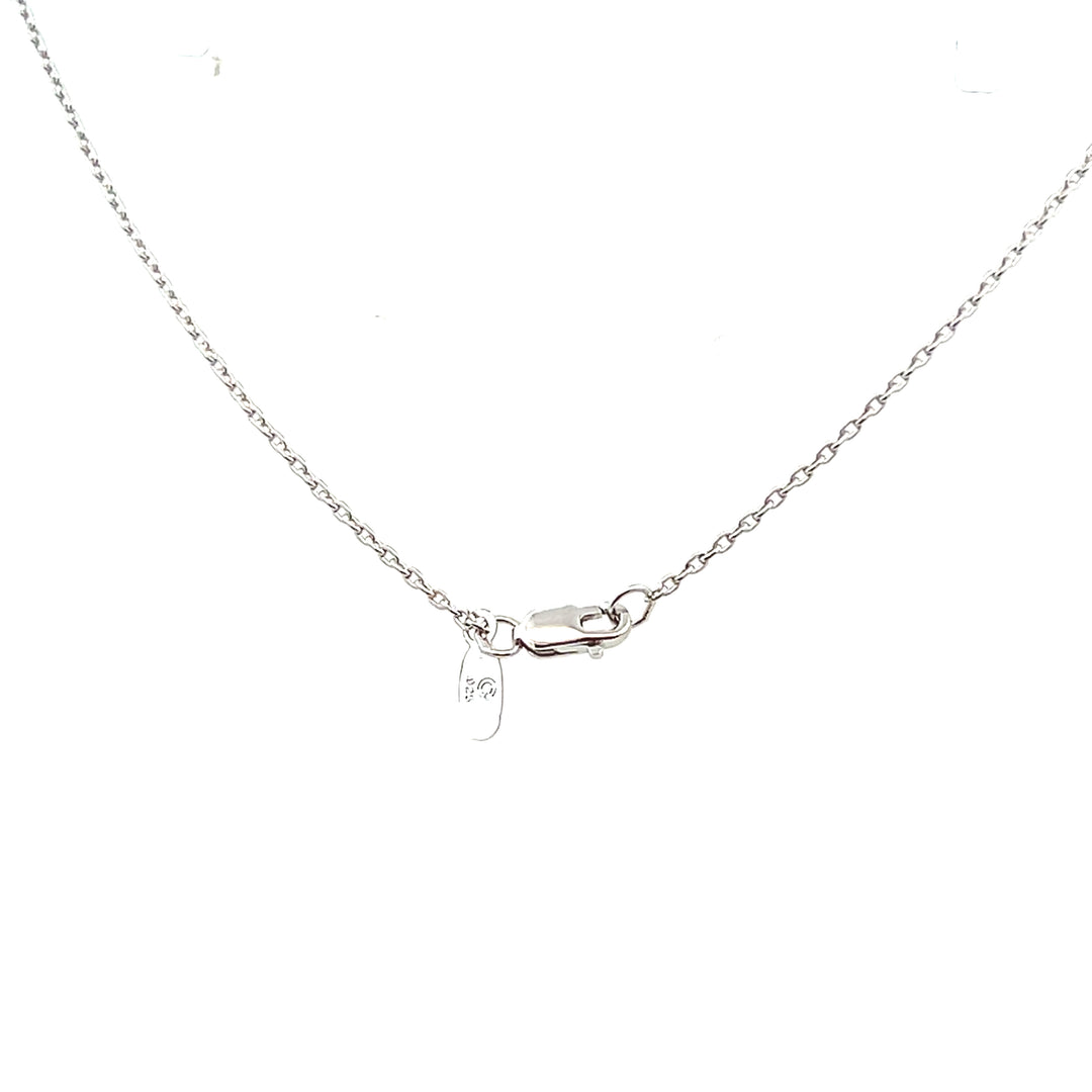 Estate Sterling Silver Key Charm Necklace