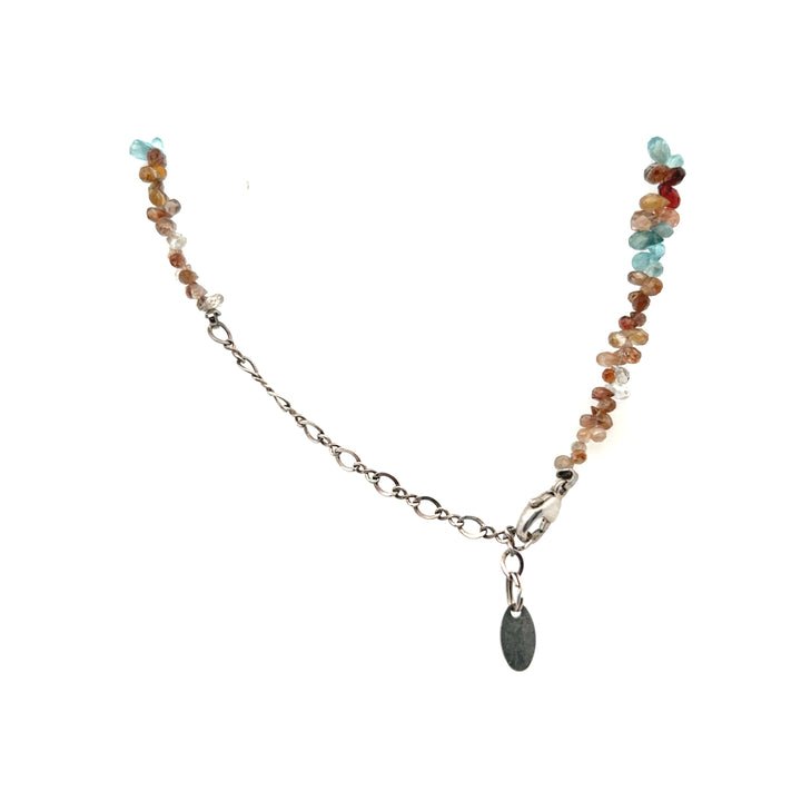 Estate Sterling Silver Multi-Color Briolette Tourmaline Necklace