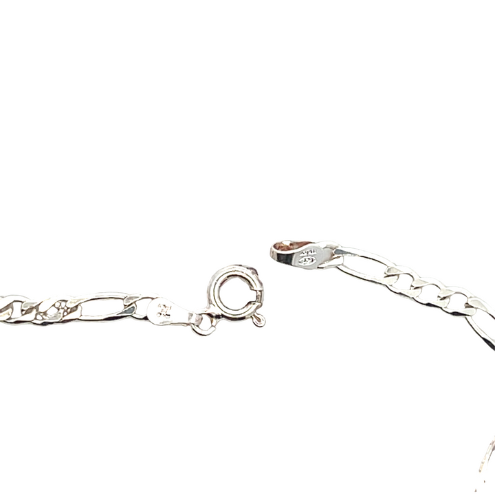 Estate Sterling Silver Figaro Chain Bracelet