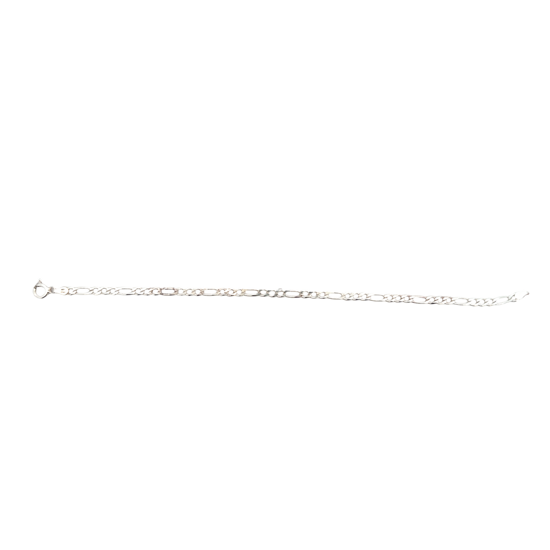 Estate Sterling Silver Figaro Chain Bracelet