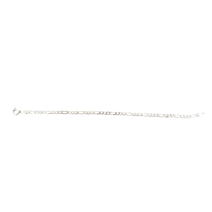 Estate Sterling Silver Figaro Chain Bracelet