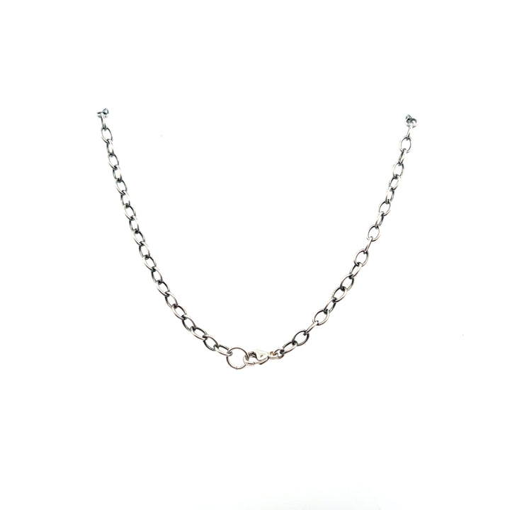 Estate Sterling Silver Geometric Scroll Necklace