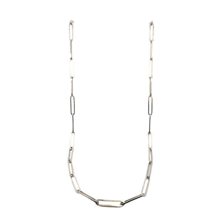 Estate Sterling Silver Paperclip Chain Necklace