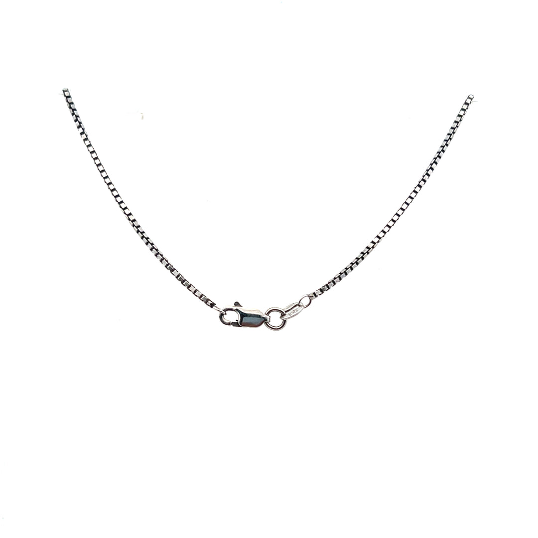 Estate Sterling Silver Box Chain Necklace