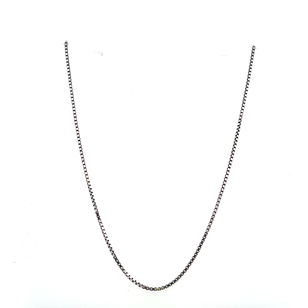 Estate Sterling Silver Box Chain Necklace