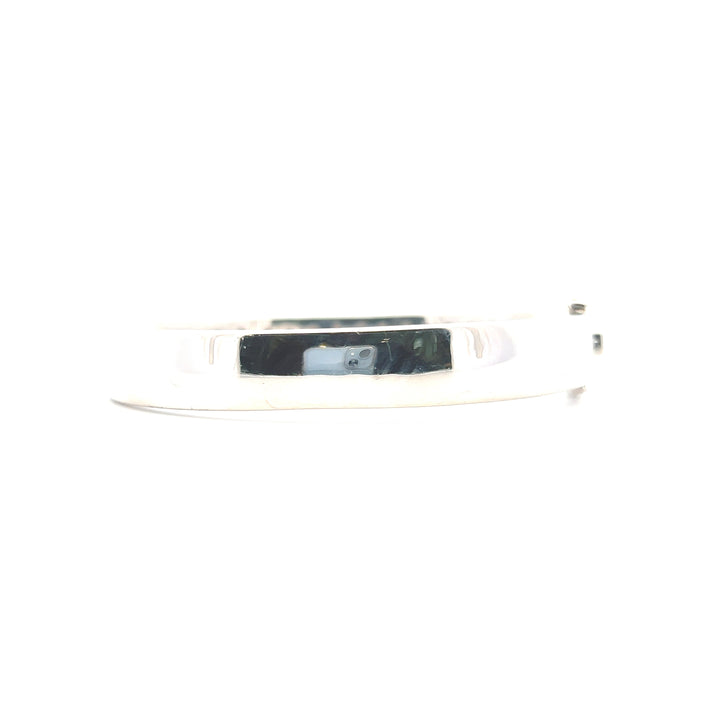 Estate Sterling Silver & 18KT Yellow Gold Sapphire Bangle, ca. 1990's