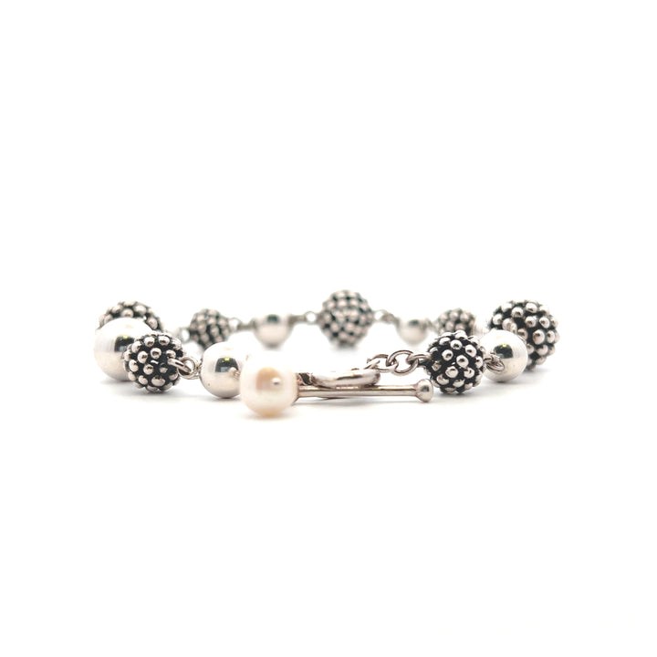 Estate Sterling Silver Michael Dawkins Caviar Ball Bracelet