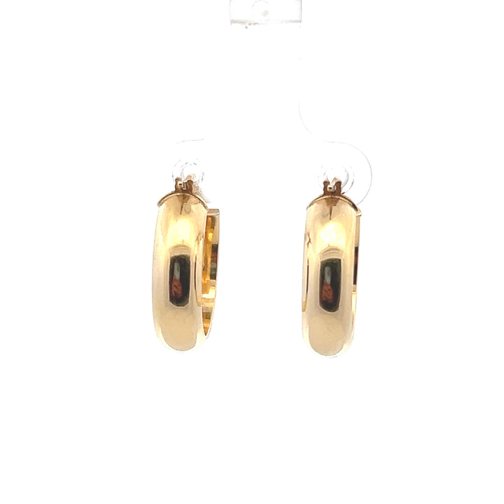 Estate 14KT Yellow Gold Half Dome Hoops