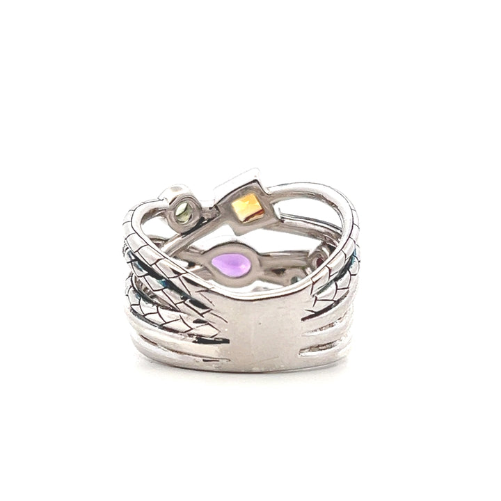 Estate Sterling Silver Multi-Stone Ring