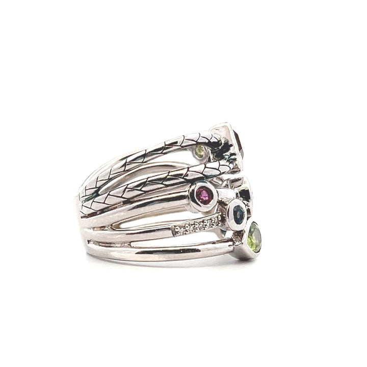 Estate Sterling Silver Multi-Stone Ring