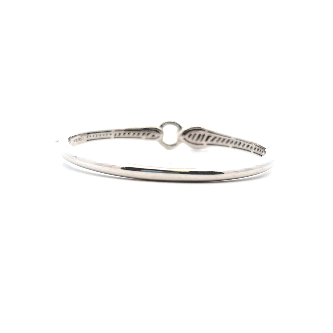 Estate Sterling Silver Diamond & Tsavorite Bangle, Effy