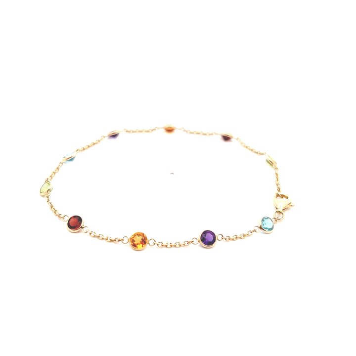 Estate 14KT Yellow Gold Multi-Stone Bracelet, Effy Mosaic Collection