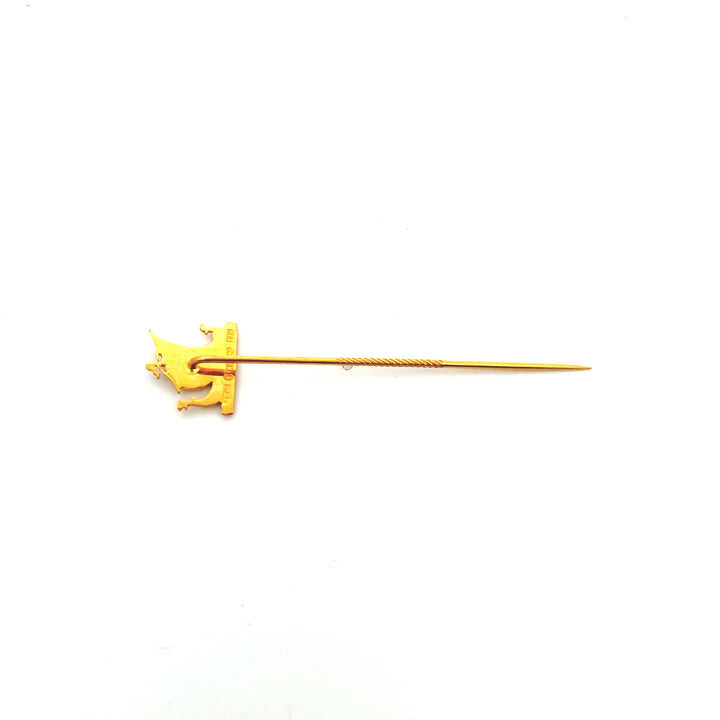 Estate 18KT Yellow Gold Viking Ship Pin, ca. 1944