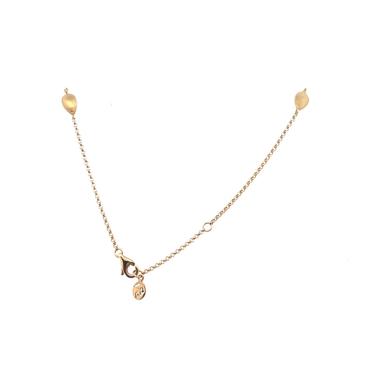 Estate 14K Yellow Gold Amethyst, Blue Topaz, & Citrine Station Necklace by Effy